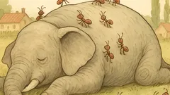 Banc: Furnicile găsesc un elefant adormit...